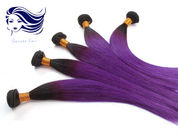Цвет Ombre Weave прямых волос 20 дюймов пурпуровый бразильский для брюнет