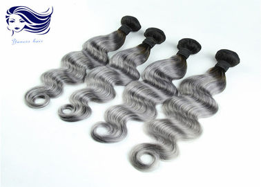 Китай Серые покрашенные Ombre волосы объемной волны выдвижений человеческих волос бразильские дистрибьютор