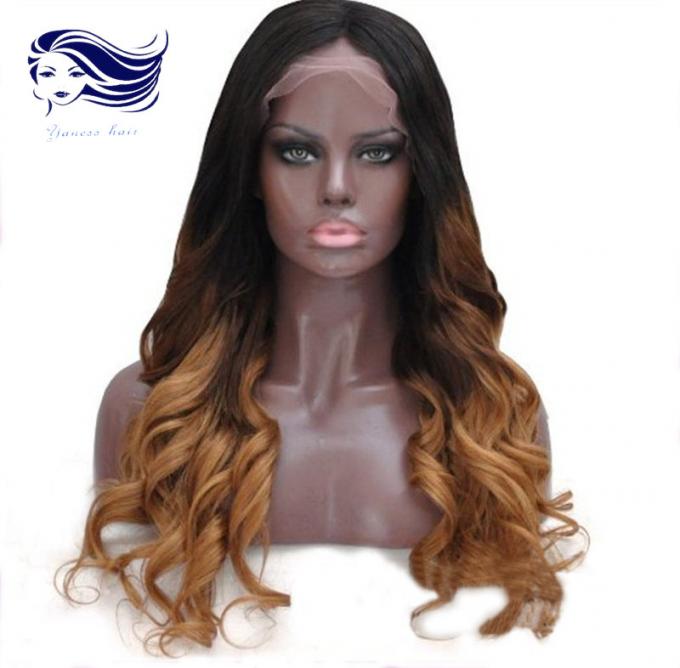 Цвет Ombre человеческих волос париков шнурка Unprocessed девственницы бразильский полный