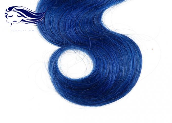 Пачки Weave волос Peruvian волос 100 цвета Ombre объемной волны голубые