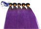 Цвет Ombre Weave прямых волос 20 дюймов пурпуровый бразильский для брюнет поставщик