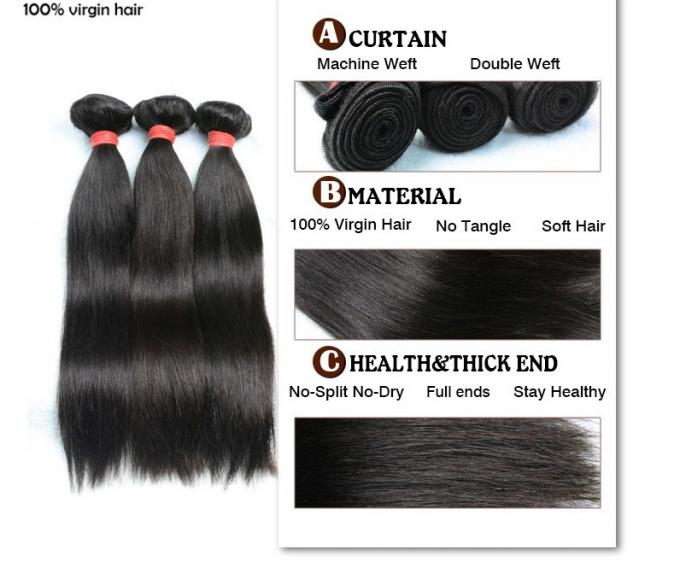 Выдвижения волос людской Silk девственницы прямой ранга 6A бразильские 16 дюймов