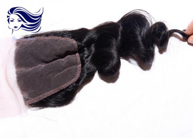Закрытие верхней части шнурка девственницы полное/перуанское закрытие шнурка волос 12 дюйма
