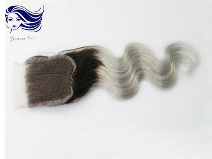 малайзийская объемная волна девственницы закрытия шнурка 7A, закрытие волос шнурка верхнее