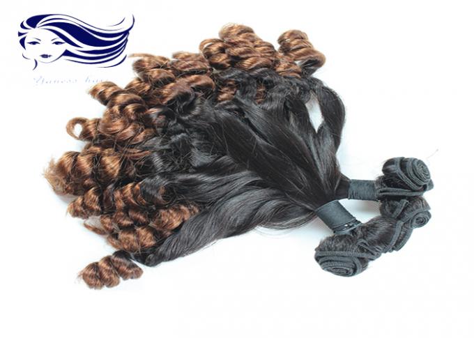 Реальный цвет Ombre курчавых волос тетеньки Fumi для коротких волос 1B/27