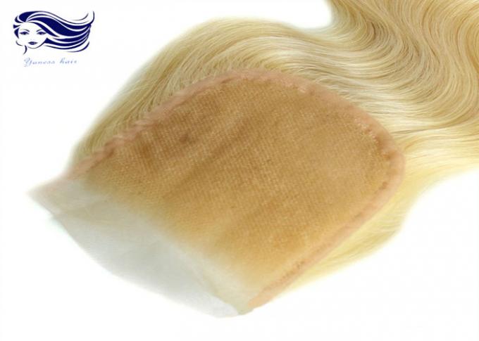 Волосы белокурой объемной волны закрытия верхней части шнурка Remy бразильские освобождают тип