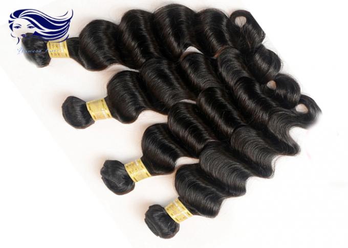 Отсутствие линяя Weave волнистых волос черного тела выдвижений волос девственницы бразильского